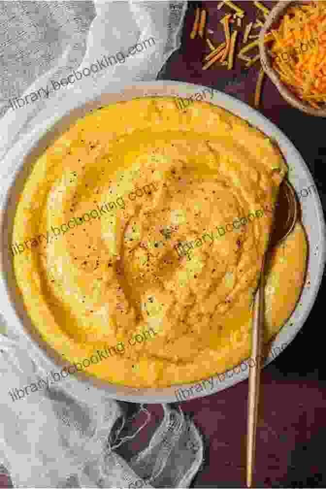 A Bowl Of Creamy Grits With Melted Cheddar Cheese And Diced Jalapenos, Topped With A Sprinkling Of Chopped Green Onions Southern Cornmeal Grits Cookbook: Cornbread Polenta Casseroles More (Southern Cooking Recipes)