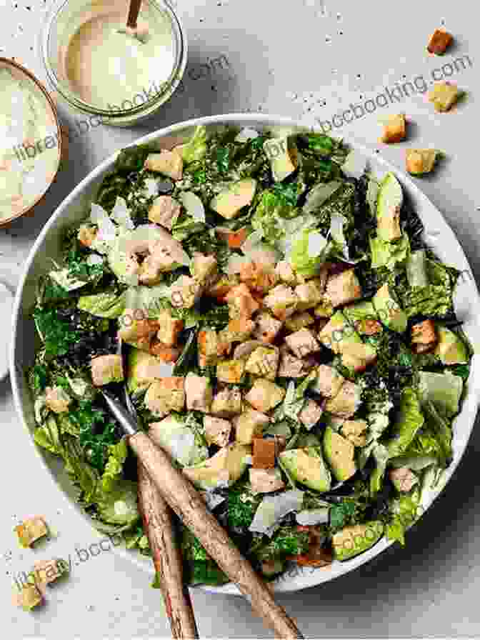 A Colorful Bowl Of Classic Caesar Salad, Adorned With Shaved Parmesan Cheese And Crispy Croutons Southern Bean Cookbook: 240 Recipes For Soups Casseroles Meals Salads Side Dishes (Southern Cooking Recipes)