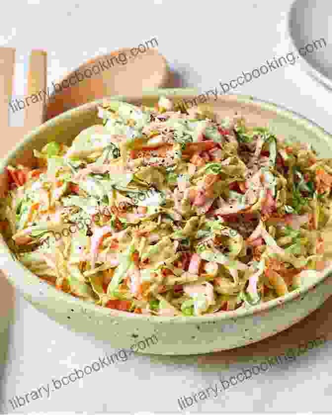 A Vibrant Image Of Tangy Coleslaw, Showcasing Its Shredded Cabbage, Carrots, And Creamy Dressing. Southern Tomato Cookbook: Main Dishes Salads Sides More (Southern Cooking Recipes)