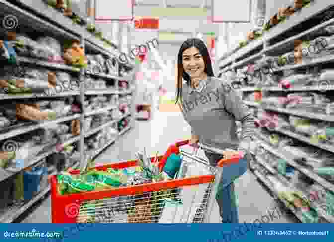 A Woman Holding A Shopping Cart Filled With Groceries Shopping Cart Operations Manual For Women: Lessons In Proper Shopping Cart Etiquette For Women