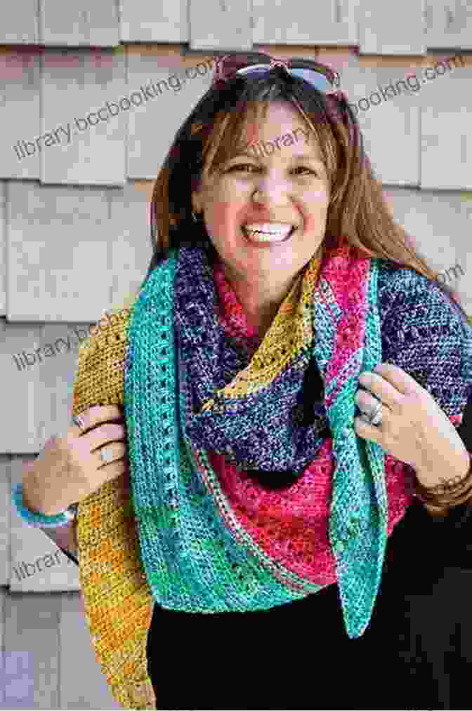 A Woman Smiling And Wearing A Crochet Shawl Crochet Shawl For Mother S Day: Amazing Crochet Shawl Patterns For Your Mom