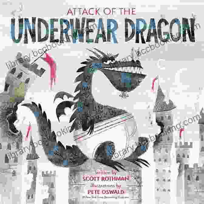 Attack Of The Underwear Dragon Book Cover With A Young Boy In Pajamas Facing Off Against A Fire Breathing Dragon Wearing Underwear. Attack Of The Underwear Dragon