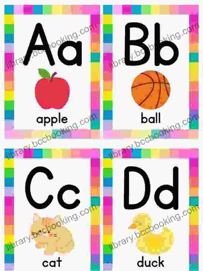 Button With Text Let S Learn The Alphabet For Toddlers Flashcards: Colorful Illustrative Alphabet Letters Flashcard