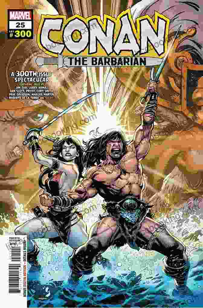 Conan The Barbarian Comic Book Cover, Featuring Conan Standing In A Fierce Pose, Surrounded By Enemies Conan The Barbarian (1970 1993) #65 Roy Thomas