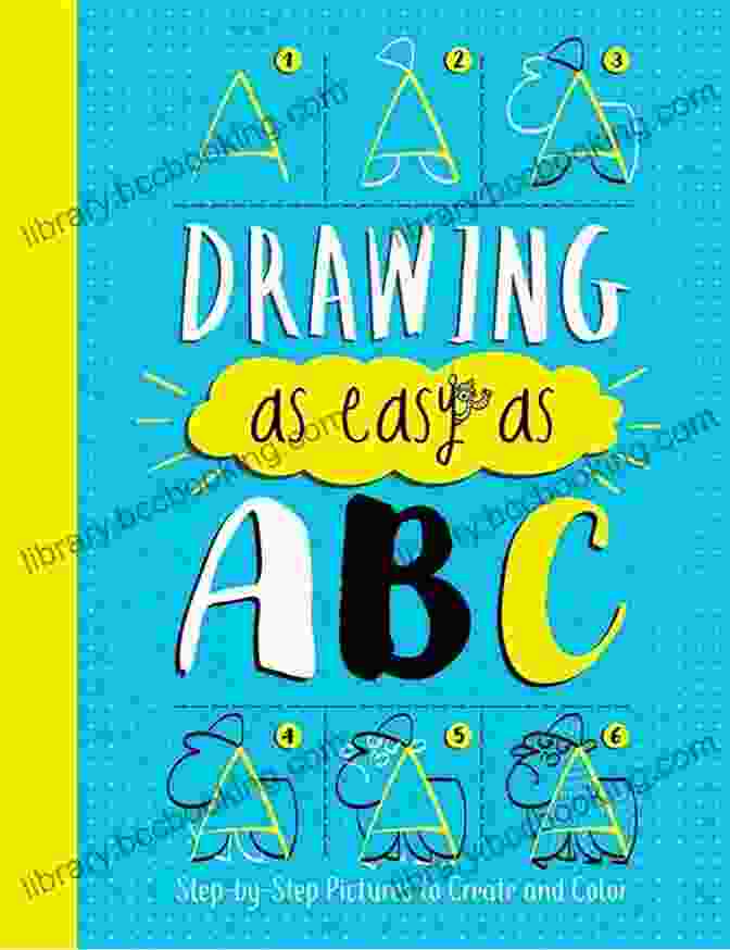 Cover Of Drawing For Kids With Cursive Letters In Easy Steps ABC Drawing For Kids With Cursive Letters In Easy Steps ABC: Cartooning For Kids And Learning How To Draw With The Cursive Alphabet