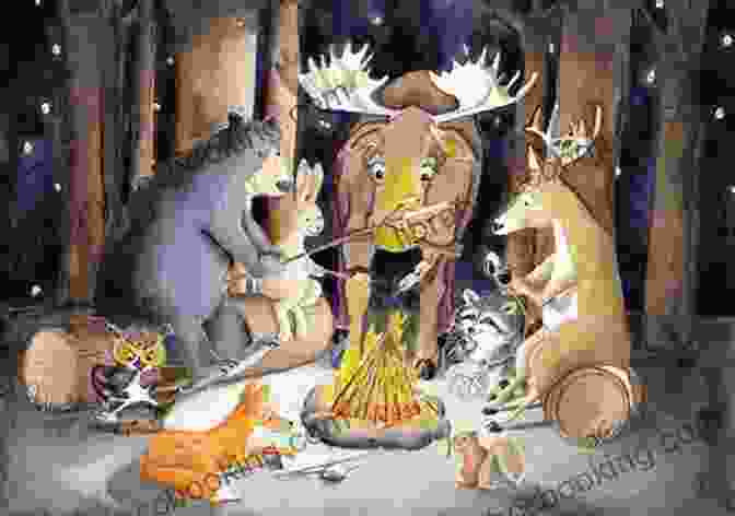 Funnybunny Sitting Around A Campfire, Laughing With Woodland Creatures P J Funnybunny Camps Out (Step Into Reading)