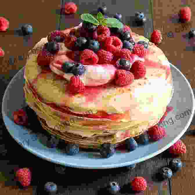 Image Of A Stack Of Pancakes Garnished With Fresh Berries And Whipped Cream Pancake Recipes: Easy And From Scratch