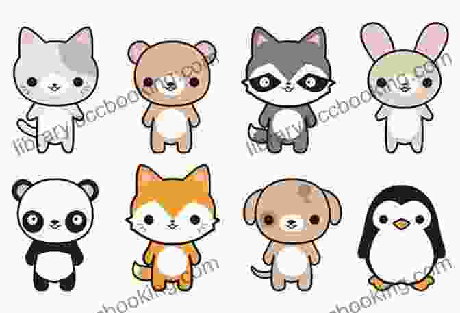Image Of Adorable Kawaii Animal Characters How To Draw Kawaii Cute Animals + Characters Collection 1 3: Cartooning For Kids + Learning How To Draw Super Cute Kawaii Animals Characters Doodles Things (Drawing For Kids 17)