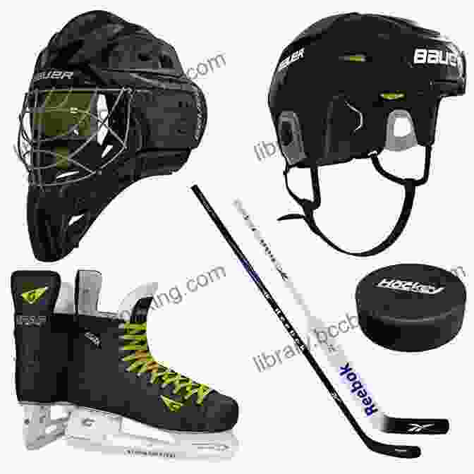 Image Of Various Ice Hockey Equipment HOW TO PLAY ICE HOCKEY: The Comprehensive Essential Guide On How To Play Ice Hockey For Beginners