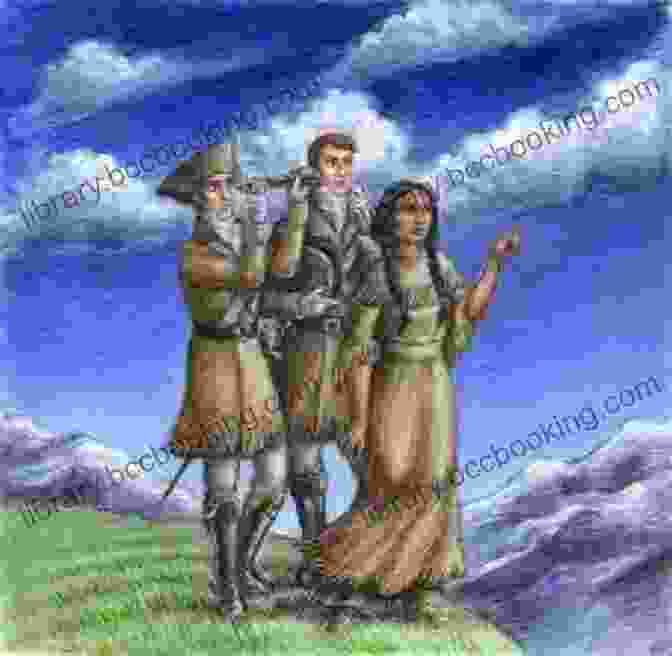 Lewis And Clark With Sacajawea And York On The Banks Of The Missouri River First Across The Continent: Story Of The Lewis And Clark Expedition