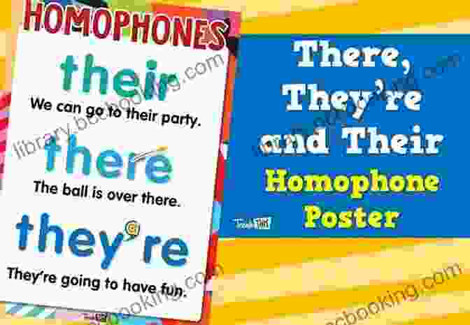 There Their They're Homophone Illustration Understanding Common Homophones And Homonyms In English: An English Course For Second Language Teachers Parents Students Foreigners TOEFL And ESL Like Natives (English Vocabulary 2)