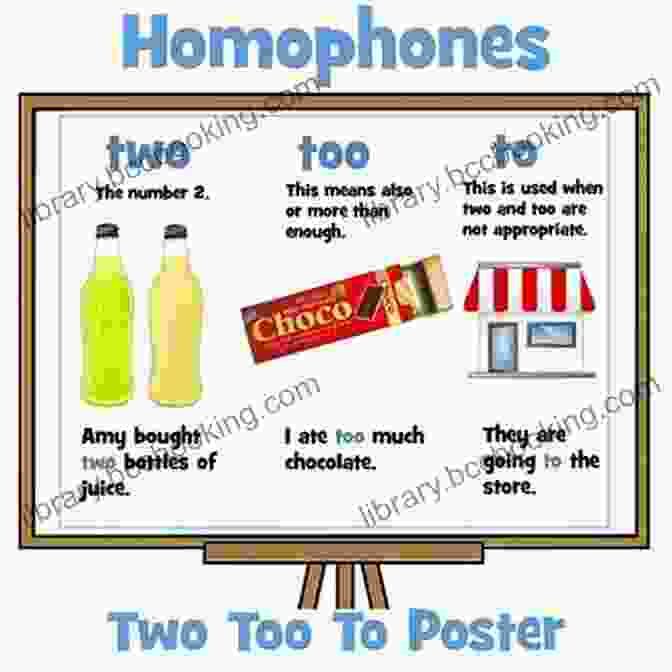 To Too Two Homophone Illustration Understanding Common Homophones And Homonyms In English: An English Course For Second Language Teachers Parents Students Foreigners TOEFL And ESL Like Natives (English Vocabulary 2)